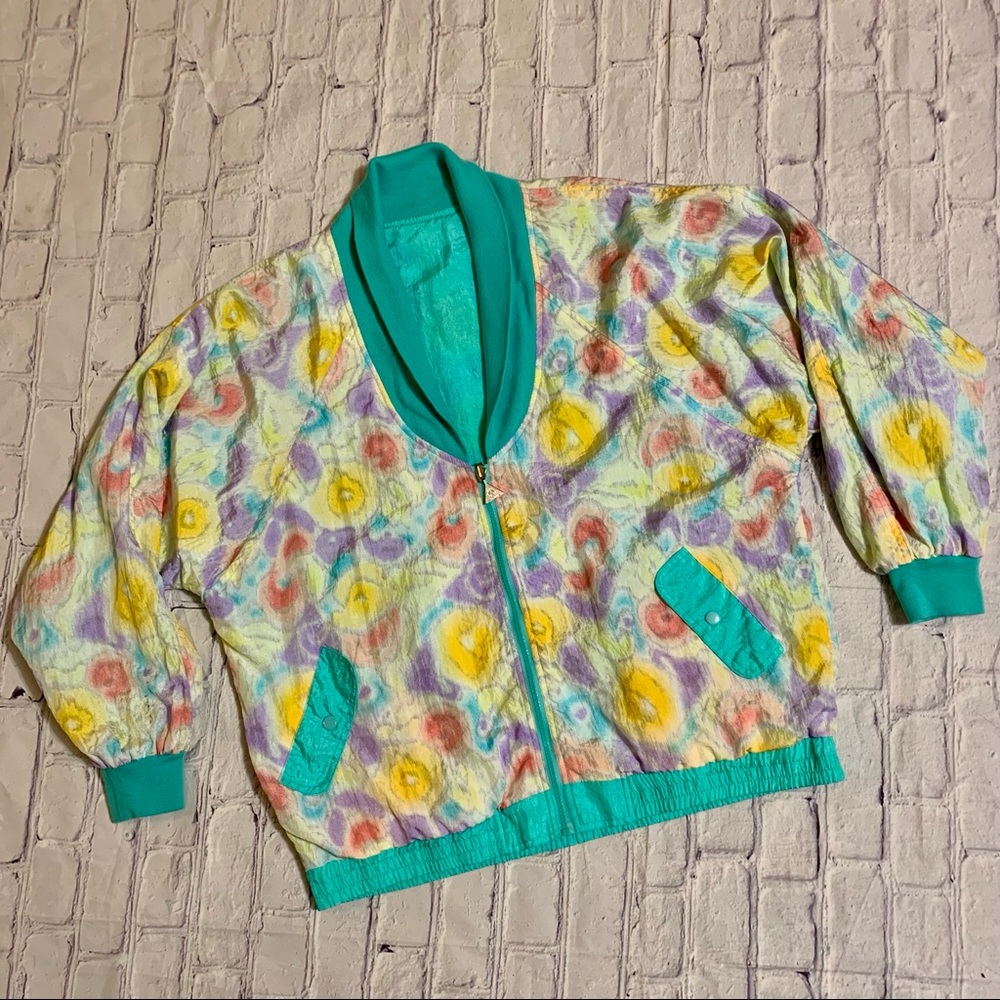 Vintage Tie Dye Windbreaker Reversible XL